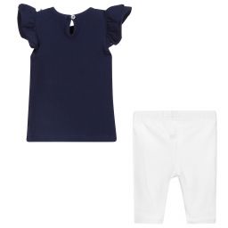 Everything Must Change- Blue & White Leggings Set | Childrensalon Outlet