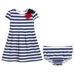 Everything Must Change-Blue & White Striped Dress Set | Childrensalon Outlet