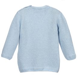 Everything Must Change-Blue Wool Baby Sweater | Childrensalon Outlet