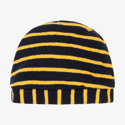 Everything Must Change-Blue & Yellow Stripe Baby Hat | Childrensalon Outlet