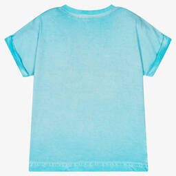 Everything Must Change-Голубая хлопковая футболка | Childrensalon Outlet