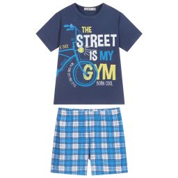 Everything Must Change-Синяя хлопковая пижама для мальчиков | Childrensalon Outlet