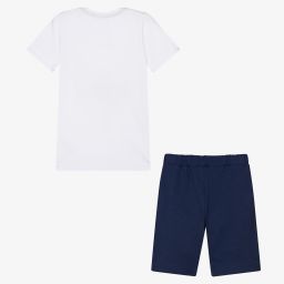 Everything Must Change-Футболка с собакой и синие шорты для мальчиков | Childrensalon Outlet