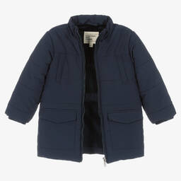 Everything Must Change-معطف بافر هودي لون أزرق للأولاد | Childrensalon Outlet