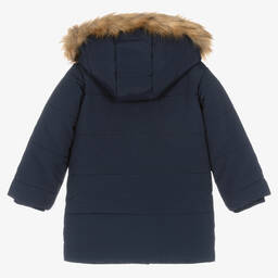 Everything Must Change-معطف بافر هودي لون أزرق للأولاد | Childrensalon Outlet