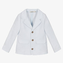 Everything Must Change-Голубой хлопковый блейзер в тонкую полоску | Childrensalon Outlet