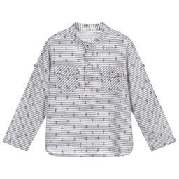 Everything Must Change-Boys Blue Striped Shirt | Childrensalon Outlet