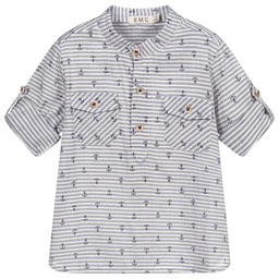 Everything Must Change-Boys Blue Striped Shirt | Childrensalon Outlet