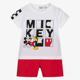 Everything Must Change-Boys Cotton Mickey Play Shorts Set | Childrensalon Outlet