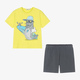 Everything Must Change-Boys Green Cotton Seal Print Pyjamas | Childrensalon Outlet