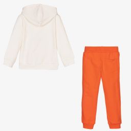 Everything Must Change-Boys Ivory & Orange Tracksuit  | Childrensalon Outlet