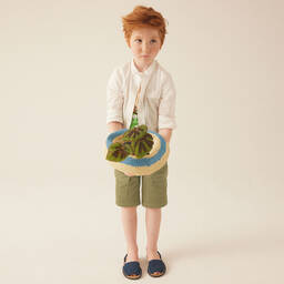 Everything Must Change-Boys Khaki Green Cotton Cargo Shorts | Childrensalon Outlet