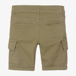 Everything Must Change-Boys Khaki Green Cotton Cargo Shorts | Childrensalon Outlet