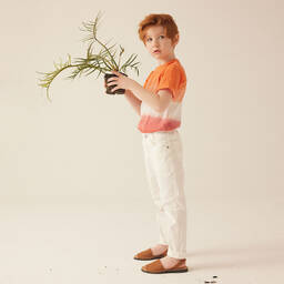 افريثينغ مست تشاينج-تيشيرتْ قطن لون برتقالي للأولاد | Childrensalon Outlet