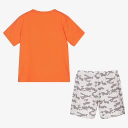 Everything Must Change-Boys Orange Short Pyjamas | Childrensalon Outlet