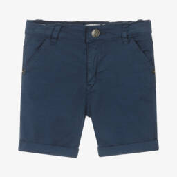 Everything Must Change-Boys Soft Navy Twill Shorts | Childrensalon Outlet