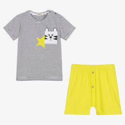 Everything Must Change-Футболка в полоску и желтые шорты из хлопка | Childrensalon Outlet