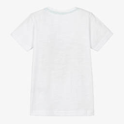 Everything Must Change-Белая хлопковая футболка с пингвинами | Childrensalon Outlet