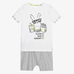 Everything Must Change-Boys White & Grey Shorts Set | Childrensalon Outlet