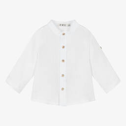 Everything Must Change-قميص كتان لون أبيض للأولاد | Childrensalon Outlet