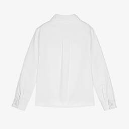 افريثينغ مست تشاينج-قميص أطفال ولادي مزيج قطن مضلع لون أبيض | Childrensalon Outlet