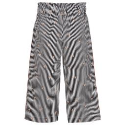 افريثينغ مست تشاينج-بنطلون كولوت مقلم قطن لون أسود وأبيض للبنات | Childrensalon Outlet