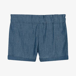 Everything Must Change-Girls Blue Cotton Shorts  | Childrensalon Outlet