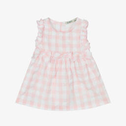 Everything Must Change-Girls Checked Pink & White Dress | Childrensalon Outlet