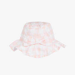 Everything Must Change-قبعة شمسية قطنية بنقشة مربعات للبنات | Childrensalon Outlet