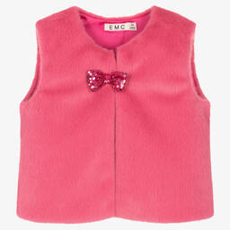 Everything Must Change-Girls Fuchsia Pink Faux Fur Gilet | Childrensalon Outlet
