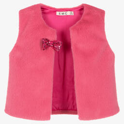 Everything Must Change-Girls Fuchsia Pink Faux Fur Gilet | Childrensalon Outlet