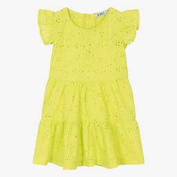 Everything Must Change-Girls Green Broderie Anglaise Butterfly Dress | Childrensalon Outlet