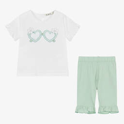 Everything Must Change-Girls Green Cotton Leggings Set | Childrensalon Outlet