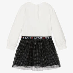 Everything Must Change-Girls Ivory & Black Tulle Dress | Childrensalon Outlet