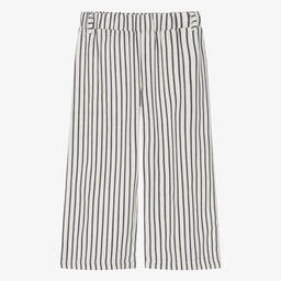 Everything Must Change-Girls Ivory & Blue Striped Cotton Trousers | Childrensalon Outlet