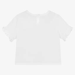 Everything Must Change-Girls Ivory Cotton Daisy Top | Childrensalon Outlet