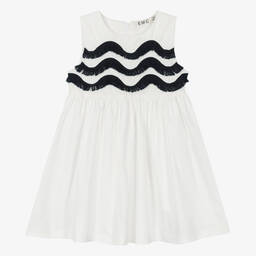 Everything Must Change-Girls Ivory Cotton Fringed Dress | Childrensalon Outlet