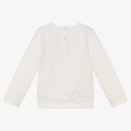 افريثينغ مست تشاينج-سويتشيرت قطن جيرسي لون عاجي للبنات | Childrensalon Outlet