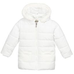Everything Must Change-Girls Ivory Padded Jacket | Childrensalon Outlet
