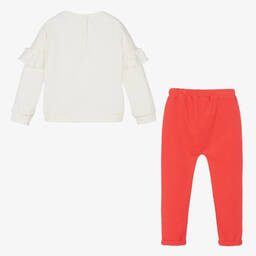 Everything Must Change-Girls Ivory & Red Trouser Set | Childrensalon Outlet