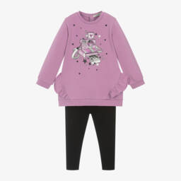 Everything Must Change-Girls Lilac & Black Leggings Set | Childrensalon Outlet