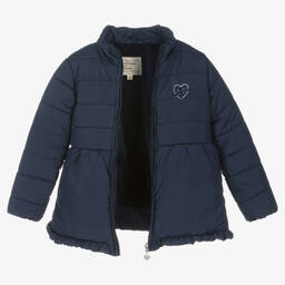 افريثينغ مست تشاينج-Girls Navy Blue Puffer Coat | Childrensalon Outlet