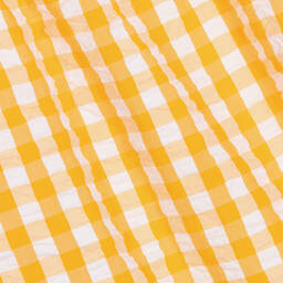 Everything Must Change-Girls Orange & White Cotton Checked Dress | Childrensalon Outlet