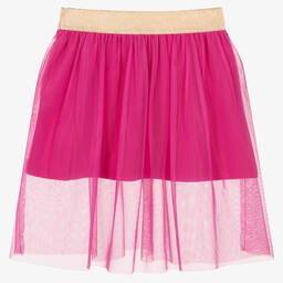 افريثينغ مست تشاينج-تنورة قطن جيرسي وتول لون زهري | Childrensalon Outlet