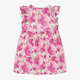 Everything Must Change-Girls Pink Floral Cotton Dress | Childrensalon Outlet