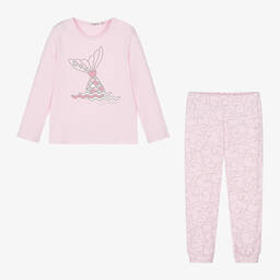 Everything Must Change-Girls Pink Mermaid Cotton Pyjamas | Childrensalon Outlet