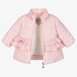 Everything Must Change-Girls Pink Peplum Puffer Coat | Childrensalon Outlet