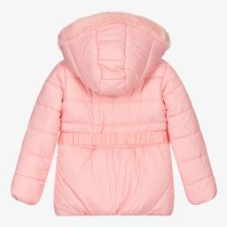 Everything Must Change-Girls Pink Puffer Coat  | Childrensalon Outlet