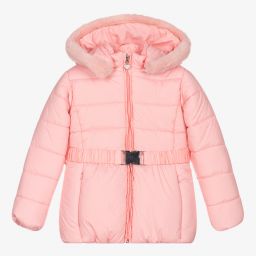 Everything Must Change-Girls Pink Puffer Coat  | Childrensalon Outlet