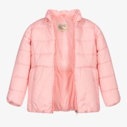 Everything Must Change-Girls Pink Puffer Coat  | Childrensalon Outlet